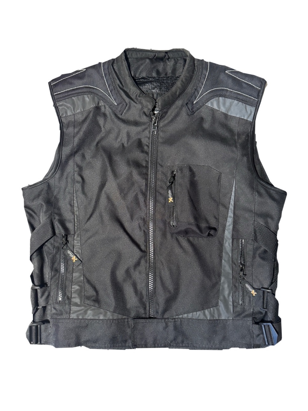 Xelement Tactical Mesh Textile Motorcycle Riding Vest Black Large
